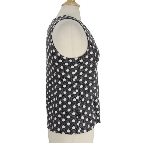 Anthropologie Maeve Sleeveless Top Size M Jacquard‎ Knit Polka Dot - Picture 4 of 13